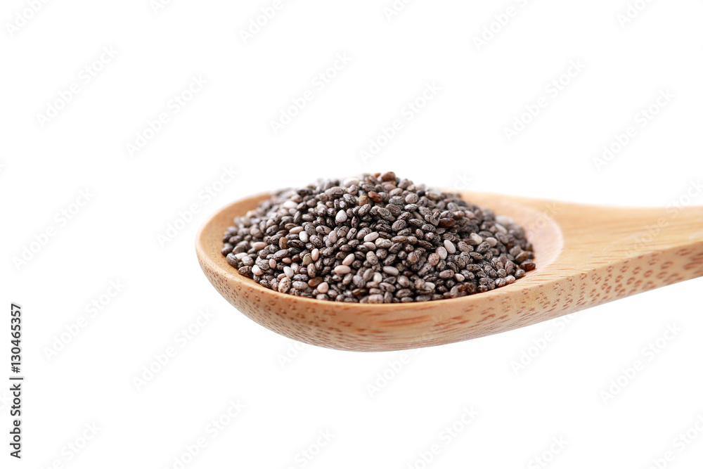 Chia Seed isolated on white background. Chia Seed isolated on white background.