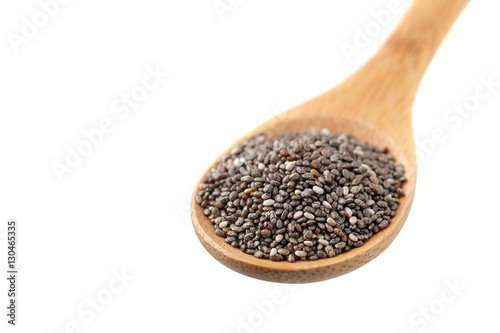 Chia Seed isolated on white background.