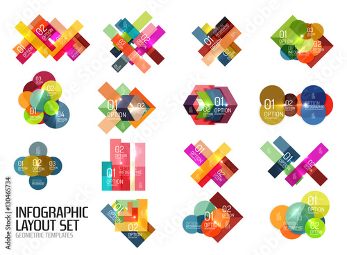 Set of buiness infographics templates