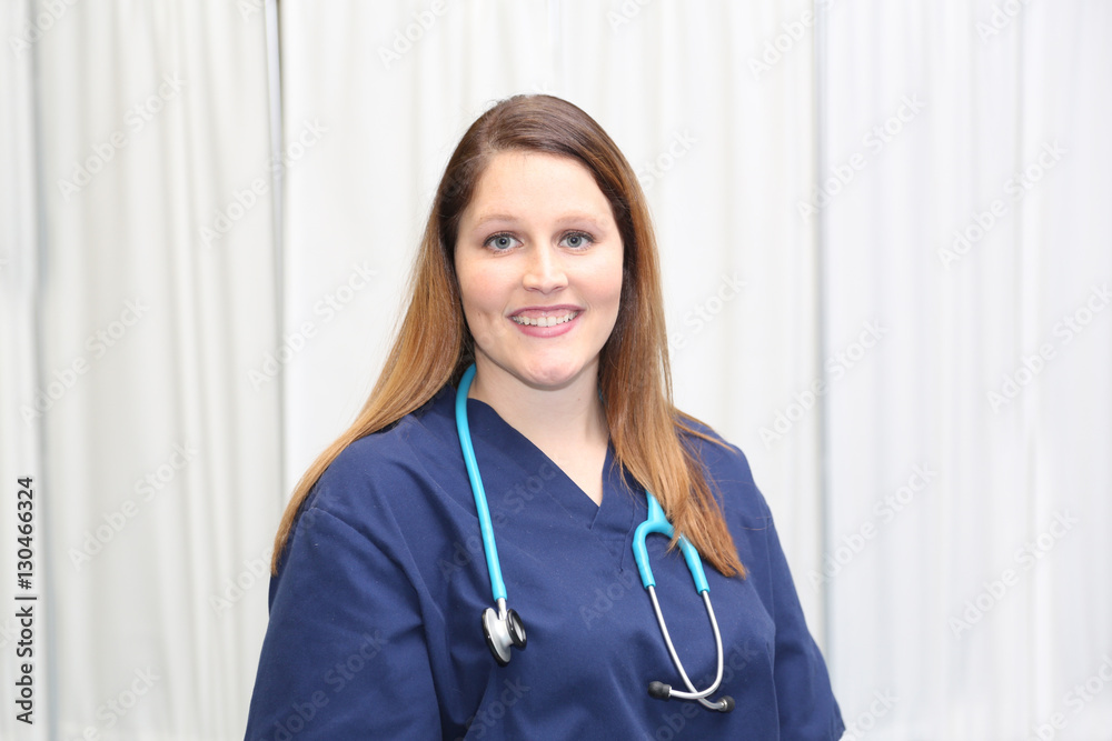Portrait of a young attractive female healthcare professional, woman nurse Portrait of a young attractive female healthcare professional, woman nurse