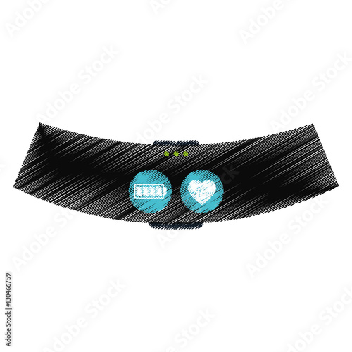 smart bracelet touchscreen wearable technology vector illustration eps 10