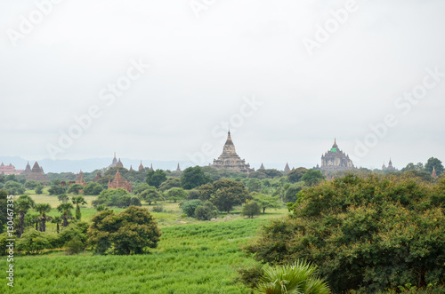 Temples and pagodas in the Bagan plains  Myanmar