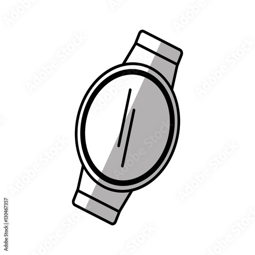 smart watch wearable gadget shadow vector illustration eps 10