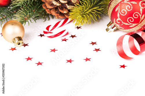 christmas decoration on white background