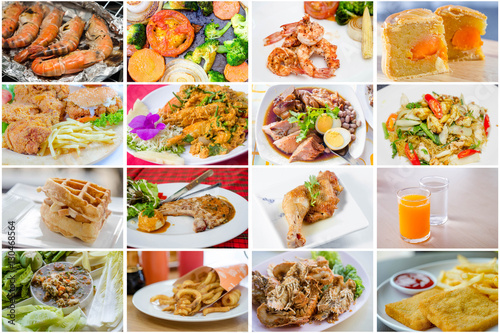 collage of food