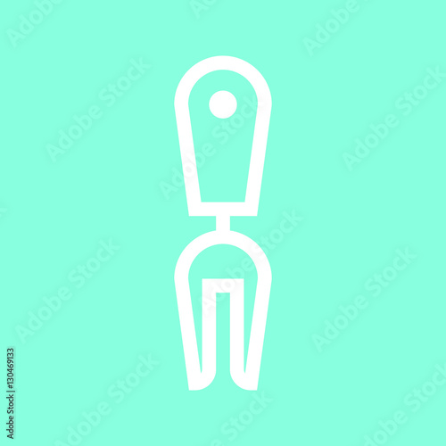 Bbq fork icon in trendy flat style isolated on grey background. Kitchen symbol for your design, logo, UI. Vector illustration, EPS10.