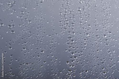 Water or Rain drops on a glass window abstract background