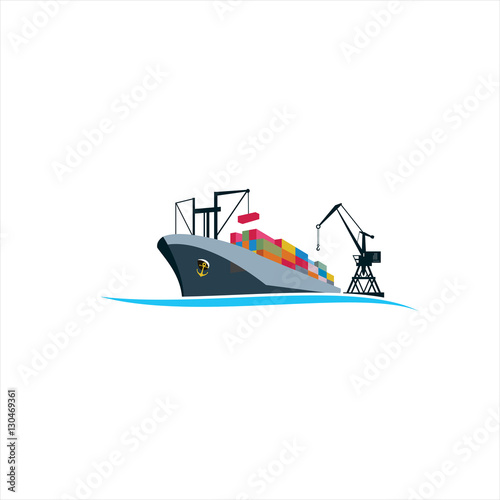 Industrial Container Cargo Ship