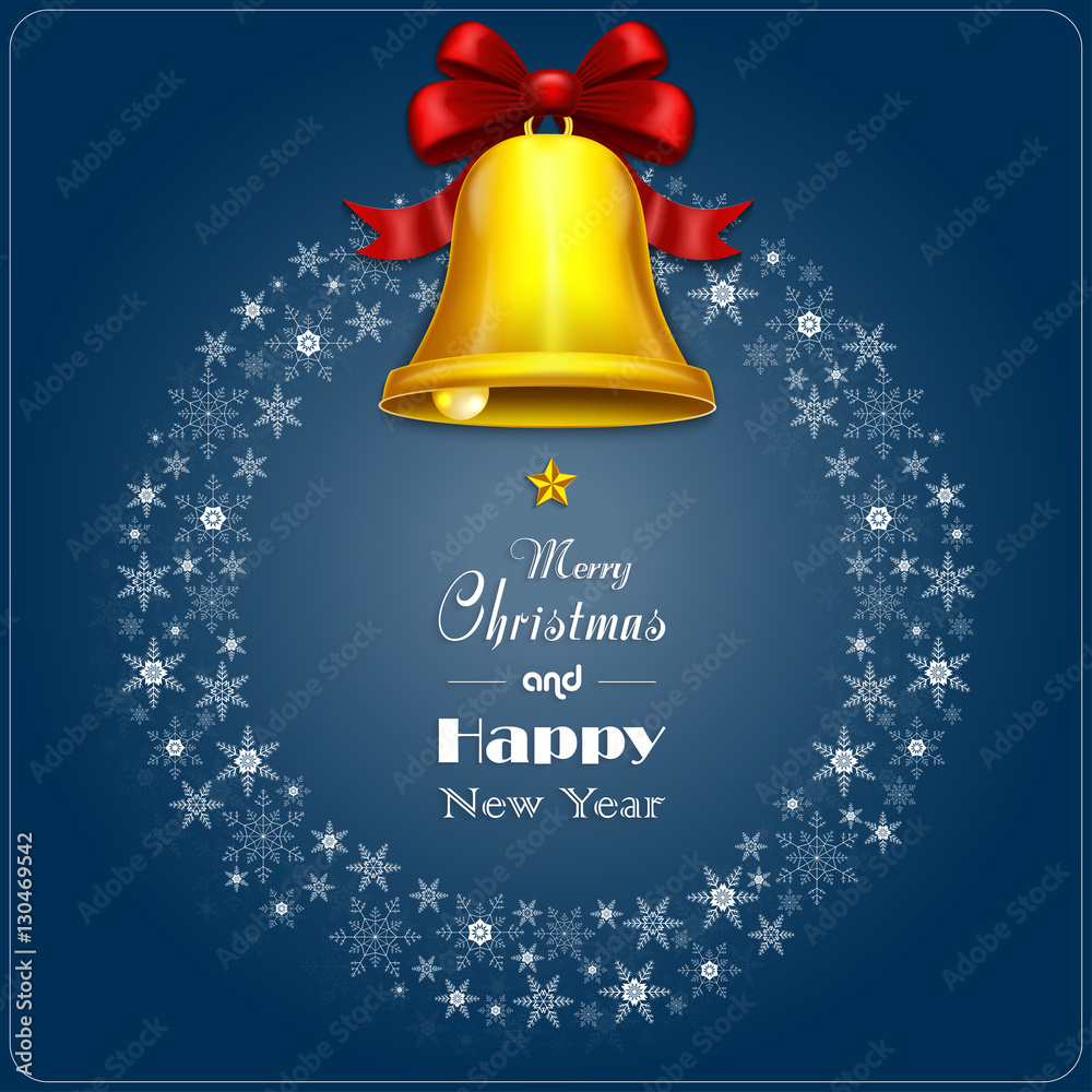 christmas ornament gold bell with snowflakes christmas ornament gold bell with snowflakes