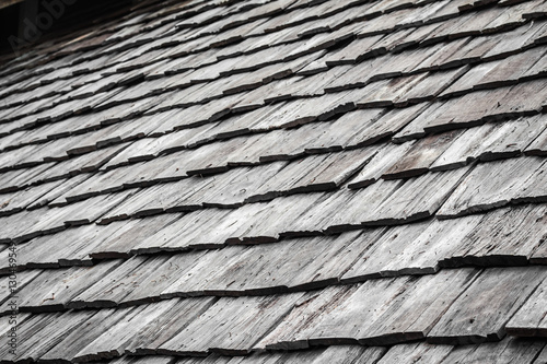 Old wooden roof.