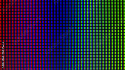 Closeup LED diode of LED TV, LED monitor screen display panel. Colorful LED screen background for design with copy space for text or image.