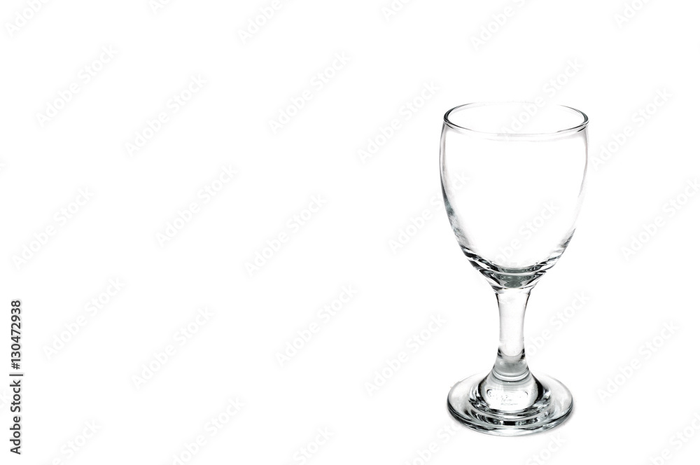 Water glass for use on dining table isolated on white backgroun Water glass for use on dining table isolated on white backgroun