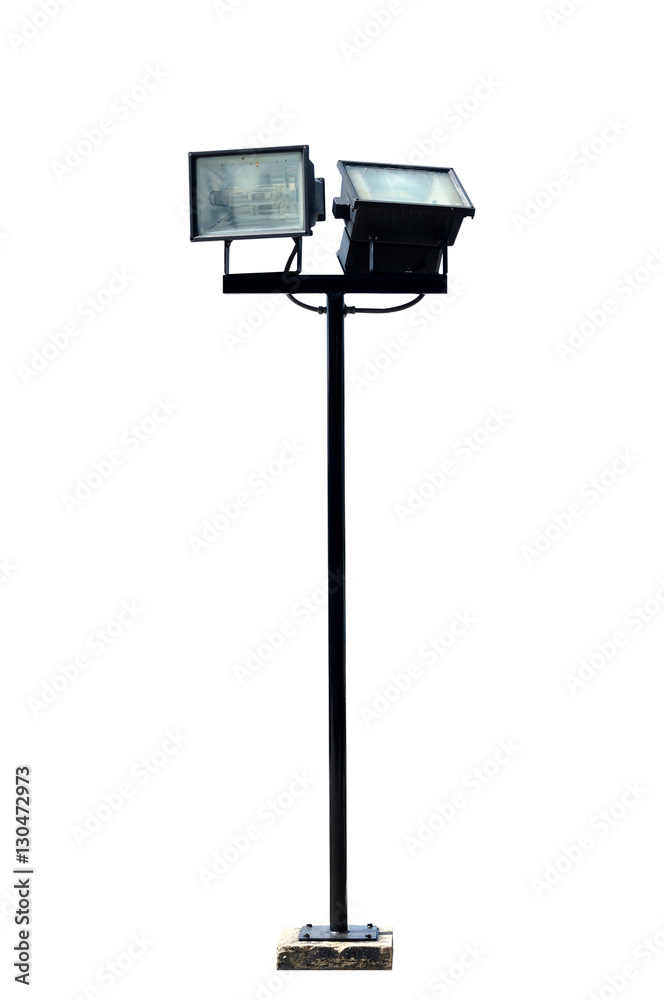 Spotlight pole isolated with clipping path. Spotlight pole isolated with clipping path.
