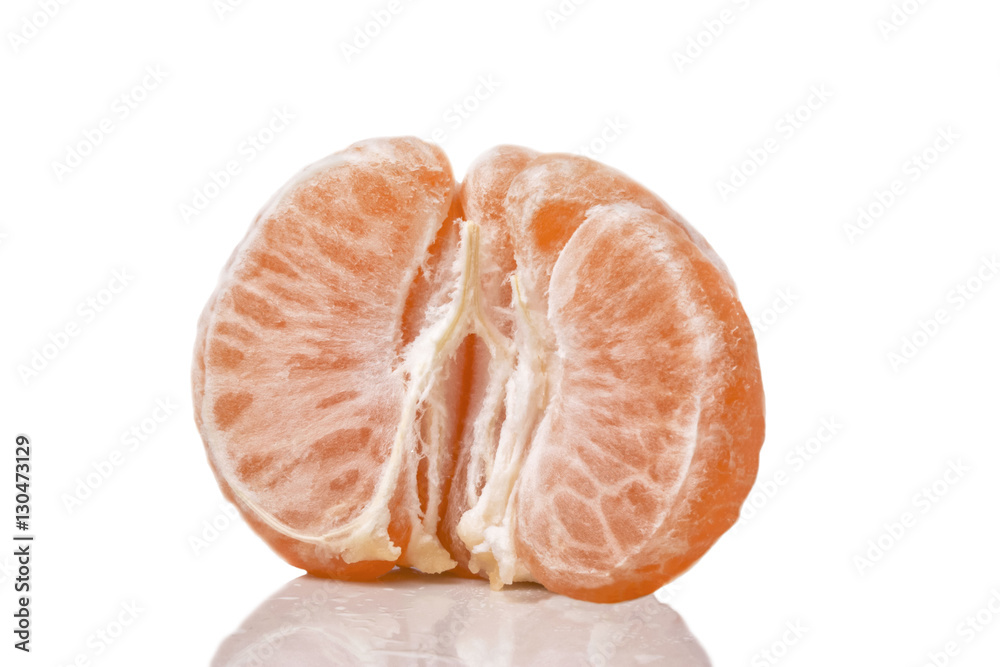 roughly half purified ripe sweet tangerine orange