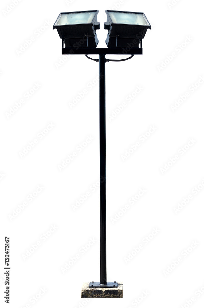 Spotlight pole isolated with clipping path. Spotlight pole isolated with clipping path.