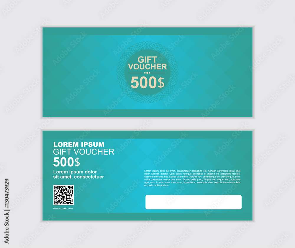 Obraz premium gift voucher vector design template set 008