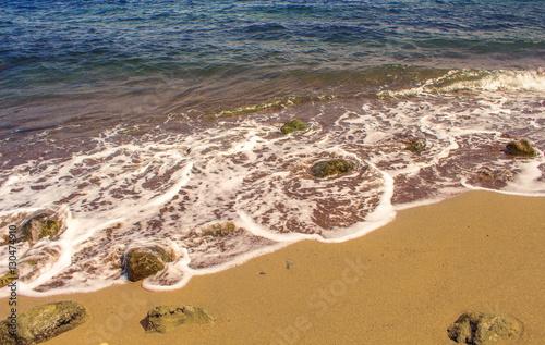 Wallpaper Mural Sea and beach perspective photo for background. Sand beach in tropical island. Torontodigital.ca