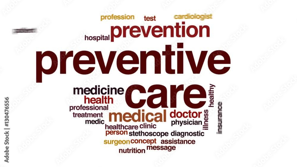 Preventive care animated word cloud. Preventive care animated word cloud.