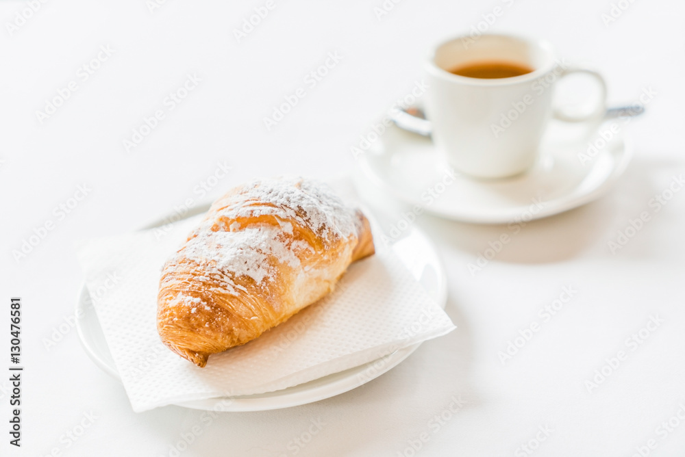 coffee and croissant coffee and croissant
