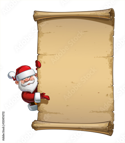 Happy Santa Scroll - Empty Label Presenting