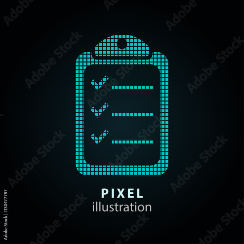 Clipboard - pixel illustration.