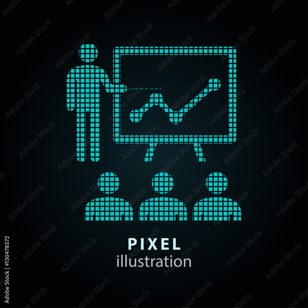 Presentation - pixel illustration.