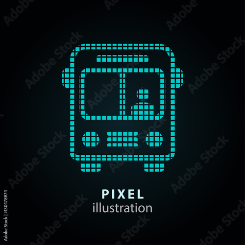 Bus - pixel illustration.