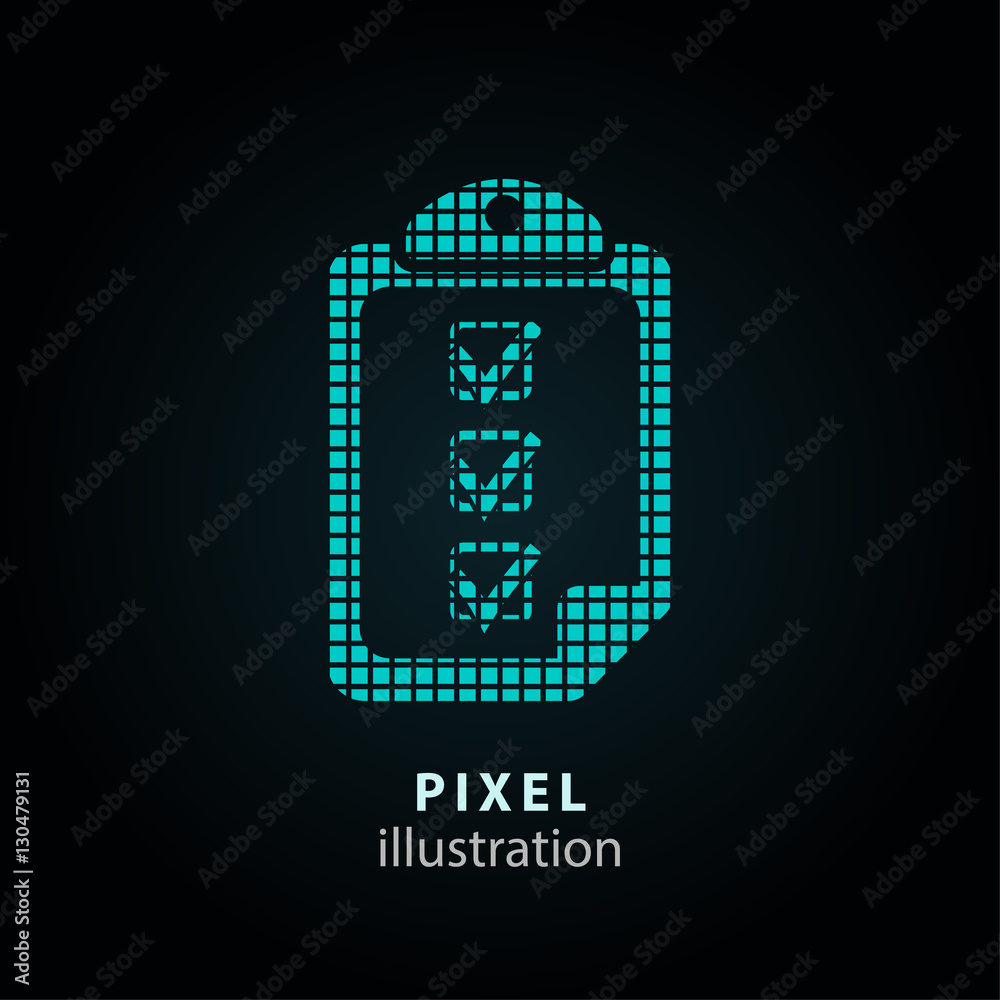 Clipboard - pixel illustration. Clipboard - pixel illustration.