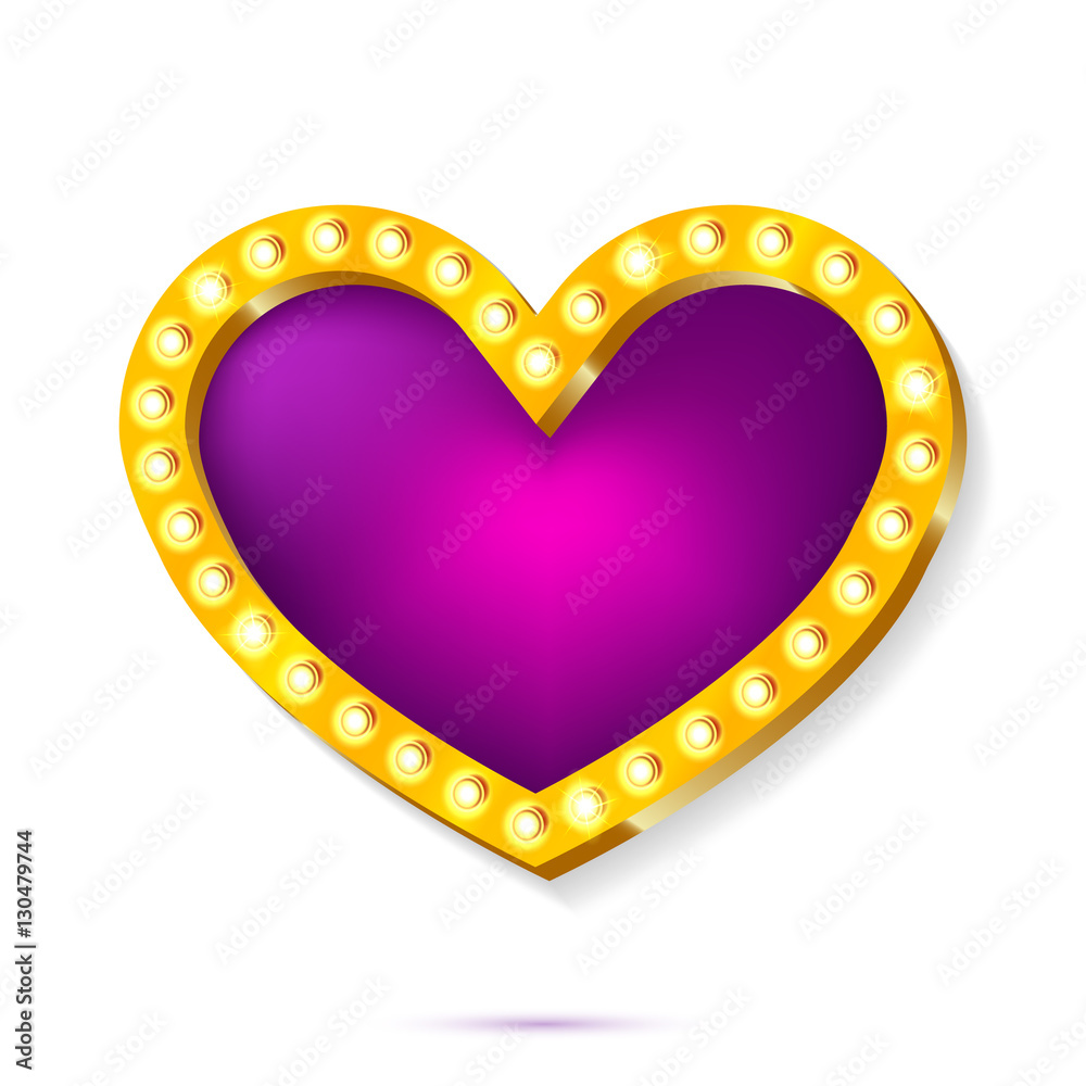 Vector illustration of a retro frame light pink heart isolated on white background Vector illustration of a retro frame light pink heart isolated on white background