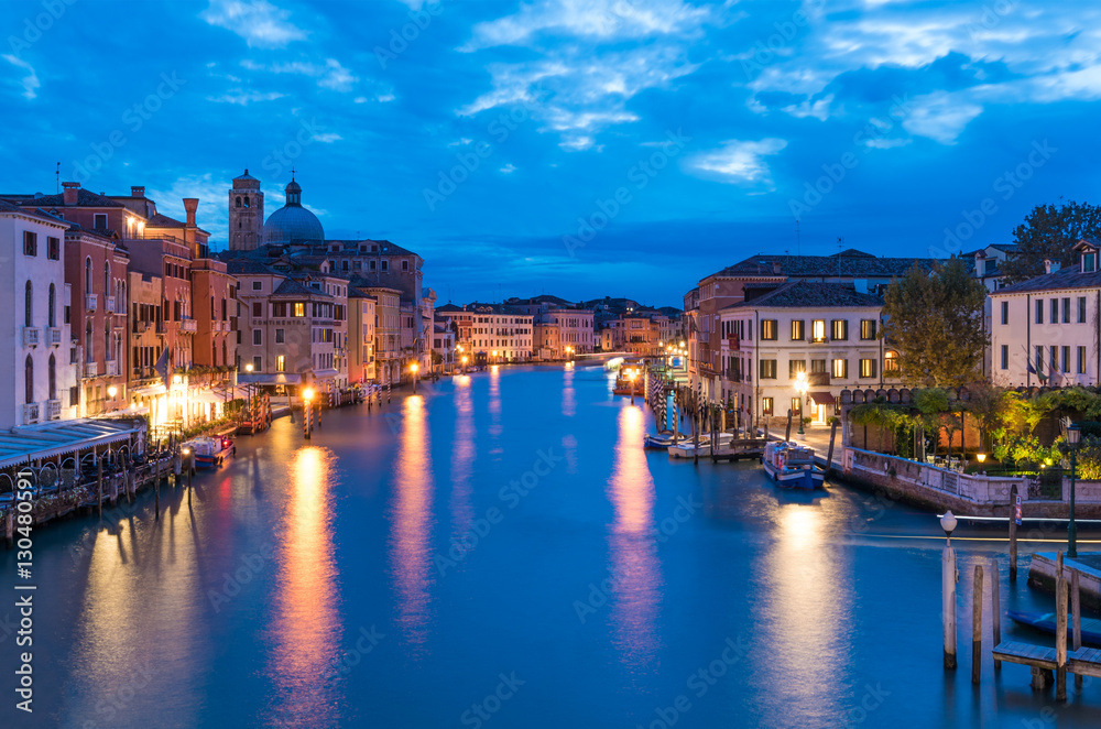 Venice (Italy) - The city on the sea in the dusk, from Rialto bridge
