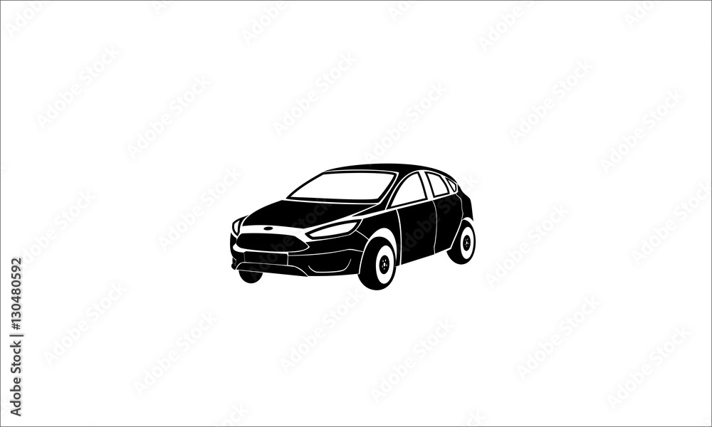 Fototapeta premium Vector cartoon retro muscle car and transportation