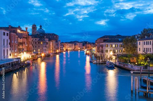 Venice  Italy  - The city on the sea in the dusk  from Rialto bridge