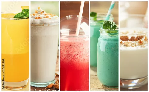 Obraz Kolaż pysznych koktajli