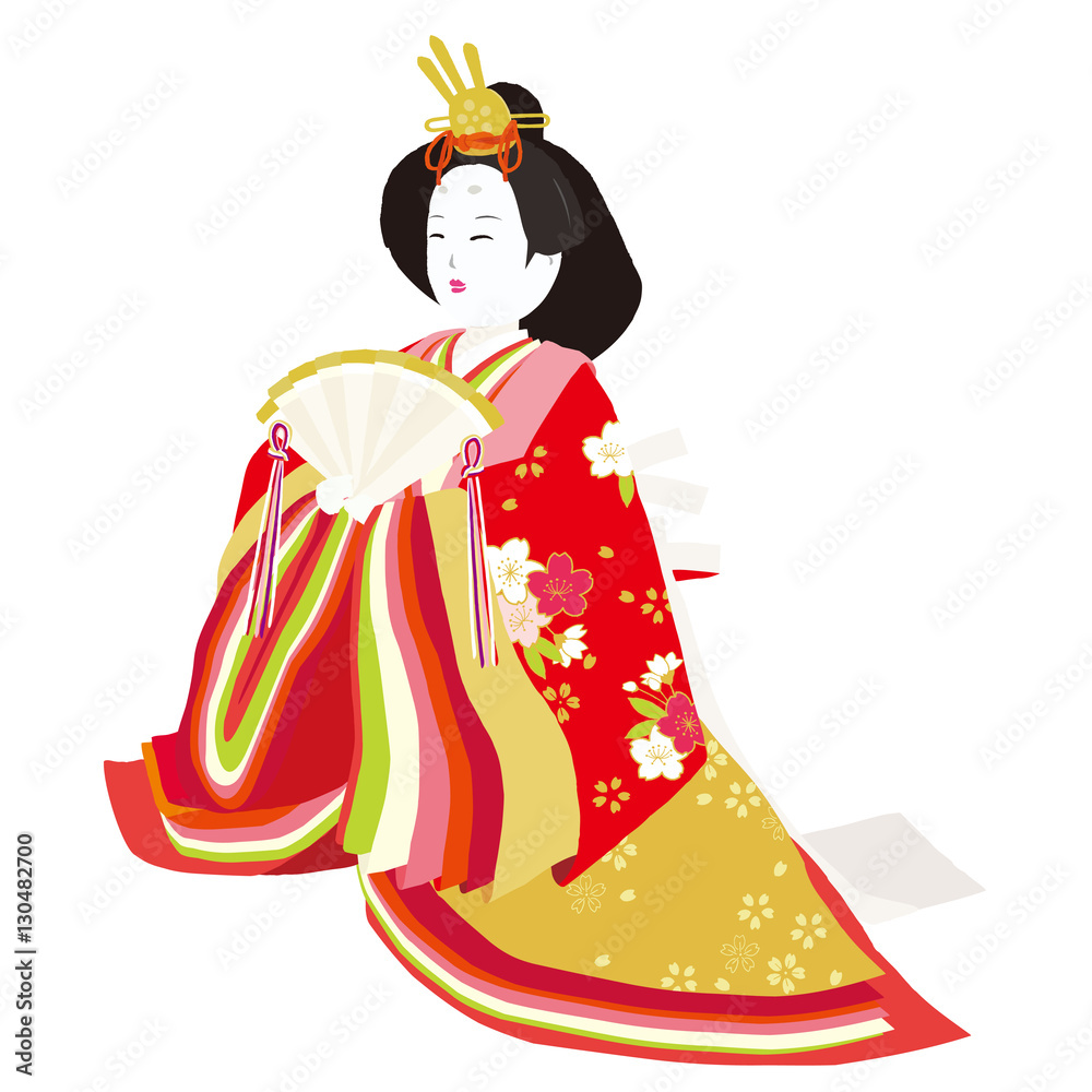 Naklejka premium 雛人形 横向き