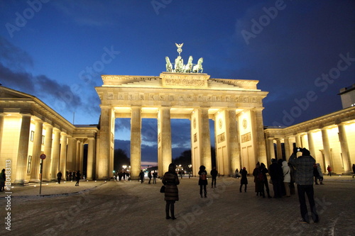 Berlin Brandenburg gate at dusk