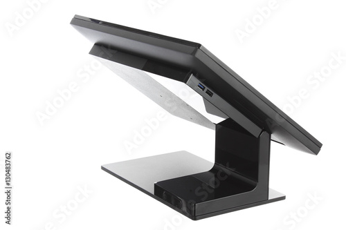 Point Of Sale System with Screen Monitor On White Background