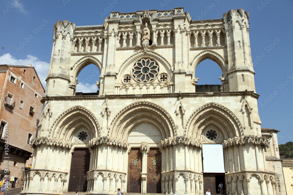 Neo gothic cathedral in Cuenca Castile La Mancha Spain