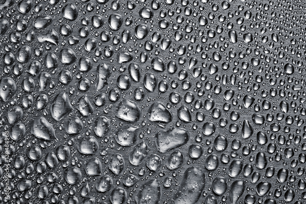 Background, droplets on zinc Background, droplets on zinc