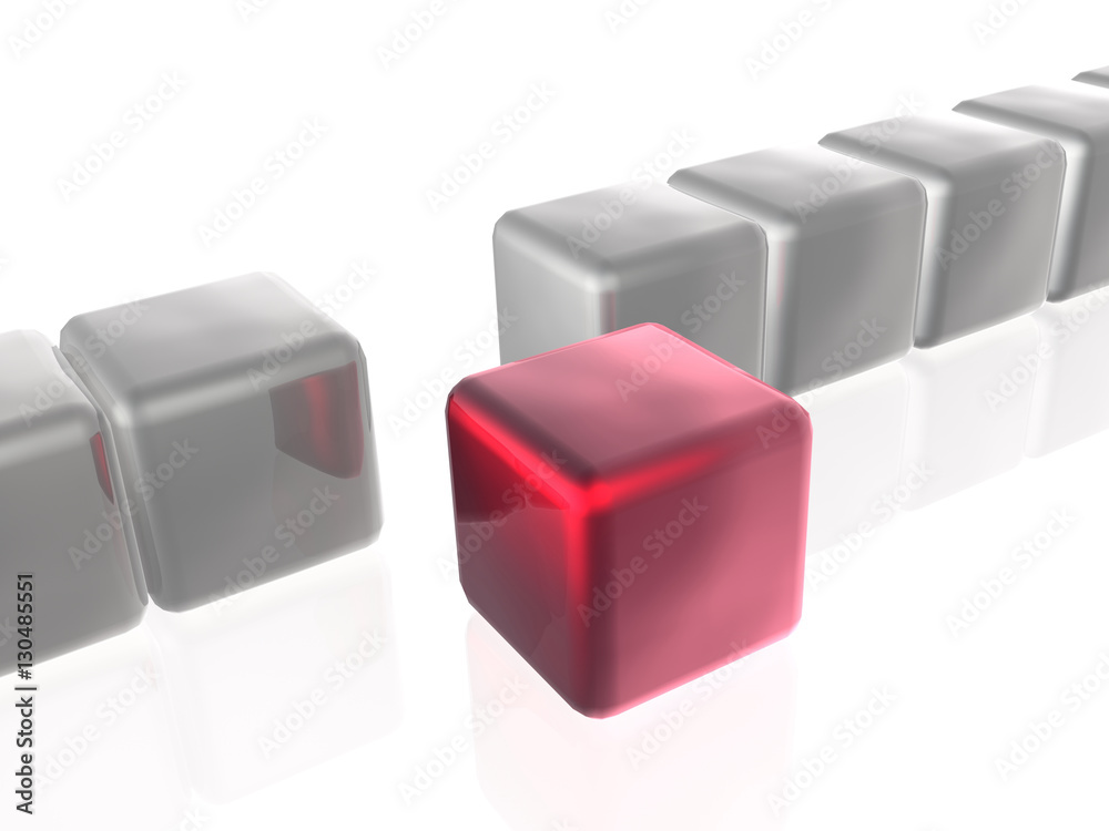 Red and grey cubes Red and grey cubes