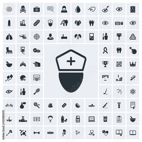 Nurse icon, vector icon set