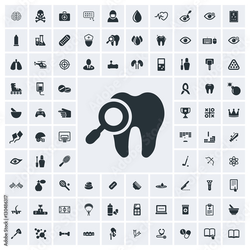 Dentist icon, vector icon set