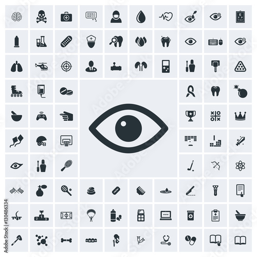 View icon, vector icon set