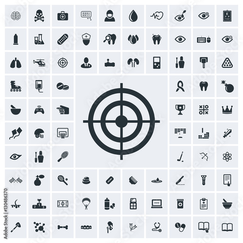 Target icon, vector icon set