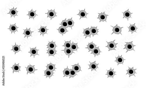 Set of Bullet holes