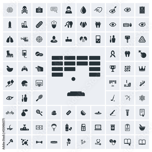 Digital game icon, vector icon set