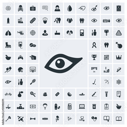 Eye icon, vector icon set