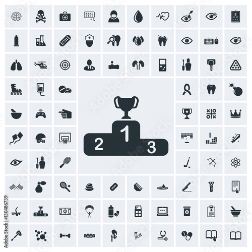 Champion icon, vector icon set
