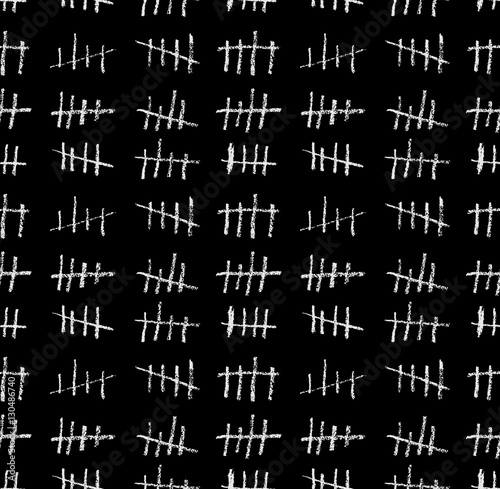 Tally marks day counting seamless pattern