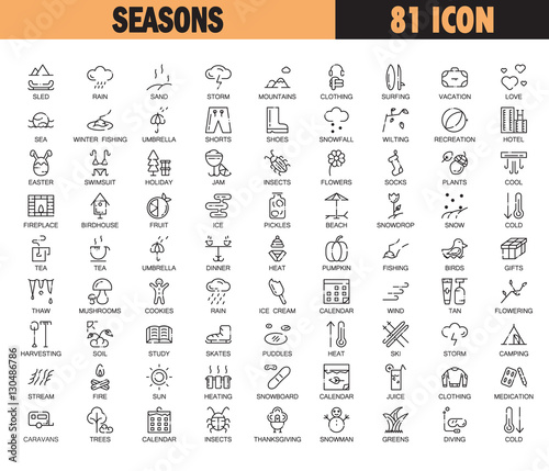 Seasons flat icon or logo wet for we design.