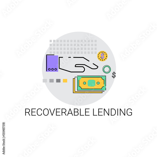 Recoverable Lending Business Funding Concept Icon Vector Illustration